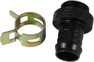 2Pcs Barb Fitting Computer Water Cooling Radiator Copper Heatsinks Cooler Clamp For 3/8 Inch Id Tubing G1/4 Chromed Del