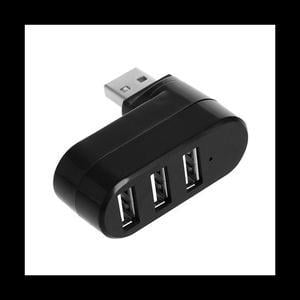 3 Port USB 2.0 Hub USB Port Splitter USB 2.0 Expander 90°-180° Degree Rotatable for Laptop PC Tablet Printer Camera