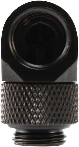 12.9Mm G1/4 Thread 90 Degree Rotary Tube Connector Fitting For Pc Water Cooling Black