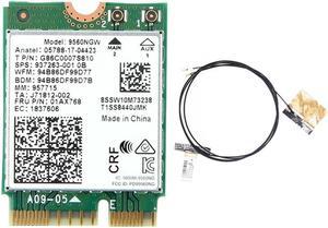 9560NGW Card+Antenna 1730Mbps Wireless AC 9560 Dual Band 2.4G+5G BT 5.0 802.11Ac M.2 CNVI 9560NGW Wireless Adapter