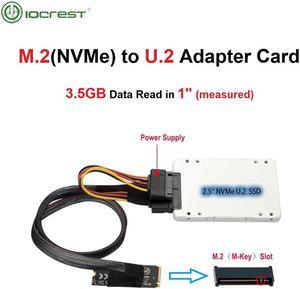 IOCREST M.2 M-key to U.2 SFF-8639 Adapter Cable for 750 P4610 983 SFF-8639 Cable