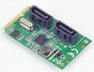 2 Ports SATA 6G mini PCI Express Controller Card Mini PCI-Express SATA 3.0 Controller Card (2x SATA 6G, chipset for ASMedia)