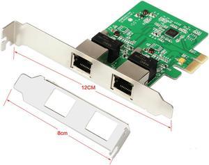 PCI-Express Dual Gigabit Ethernet Controller Card, RTL8111 Chipset, support low profile bracket 10/100/1000Mbps