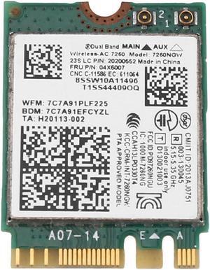 7260NGW 7260AC Card 2.4G/5G BT4.0 Fru 04X6007 for X250 X240 X240S X230S T440 W540 T540 Yoga Y50