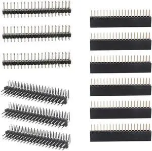 12PCS 40 Pin GPIO Header Kit 20X2 Pins Right Angle GPIO Header Socket for Raspberry Pi Zero/4B/3B+/3B/3A+