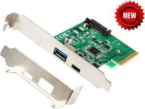 10Gbps USB 3.1 Type-A + Type-C PCI-e Controller Card PCI Express 4x to USB3.1 Type C + A Converter Adapter
