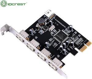 PCIe PCI-Express x1 to 4 External port USB2.0 Ports with sata power expansion card moschip 9990