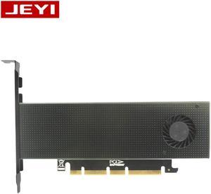 JEYI SK9Pro m.2 expansion NVMe adapter NGFF turn PCIE3.0 cooling fan SSD dual add on card SATA3 with fan Aluminum cover cool bar