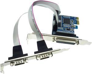 PCI-e to Serial Paralle Card PCI Express to DB25 DB9 COM Convertor Card PCIE to RS232 Adapter