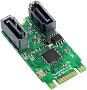 M.2 B + M Key slot to 2 Port SATA 6G Adapter controller Card Support win 8 10