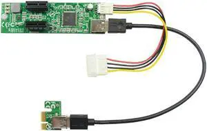 IOCREST PCI-Express 1X To 2 Ports PCI-e 1X Multiplier Card