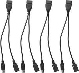 4-Pack Mini OTG Cable Adapter,2-In-1 Powered Micro-USB to USB Adapter(OTG Cable + Power Cable) for Streaming Sticks Etc