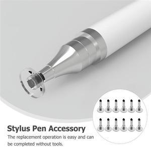 12Pcs Universal Tip Capacitive Stylus Touch Screen Pen Nibs Silicone Replacement Pencil Tip for Tablet Mobile Phone