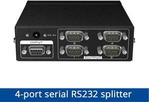 RS232 splitter 4 Port DB9 Serial Splitter 1 in 4 out Support Bidirectional Transmission Serial adapter  MT-RS104