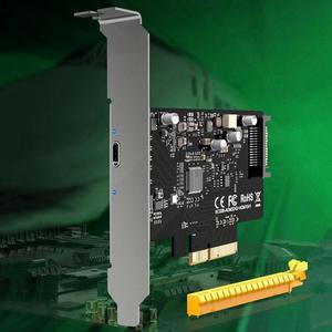 ASM3242 USB 3.2 PCIE Raiser Card Gen 2 X2 Type-C Ports PCI-E PCI Express X4 SATA 15Pin Connector 20Gbps gen2 Transfer usb3.1