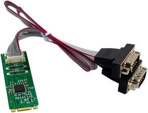 M.2 B+M To DB9 2 Com Ports AX99100 Chip 2S DB 9pin RS232 Serial Port Industrial COM1 Serial Port M2 B M KEY Expansion Card