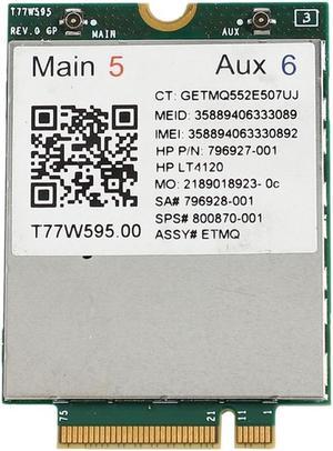 Lt4120 X5 LTE T77W595 796928-001 4G WWAN M.2 150Mbps LTE Modem For Elite X2 840 850 G3 640 650 645 G2 Green