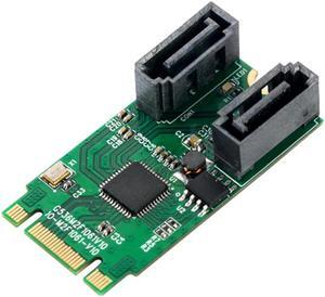 M.2 B + M Key slot to 2 Port SATA 6G  RAID Adapter controller Card Support win 8 10 RAID0/1