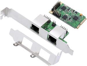 Mini PCI-Express Dual Gigabit Ethernet Controller Card 10/100/1000 BASE-T Ethernet LAN controlle