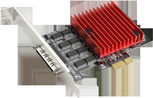 PCI-Express to 8 Ports RS232 DB9 Serial Card with Fan out Cable asix mcs9900 Chipset pcie high speed rs-232 920KB
