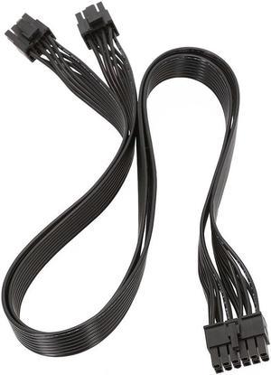 PSU Graphics Card Line 12Pin to Dual 8Pin(6+2) PCI-E Modular Power Cable for Seasonic P-860 P-1000 X-1050 (60cm)