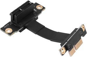 PCIE X1 Riser Cable Dual 90 Degree Right Angle PCIe 3.0 X1 to X1 Extension Cable 8Gbps PCI Express 1X Riser Card - 5CM