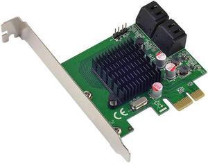 PCIe to 4-Port Internal SATA3.0 6Gb Controller Card 88SE9215 Chipset Marvell