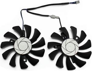 75mm 2Pin GTX1050Ti GPU Cooler DUAL Fan for MSI Geforce GTX 1050Ti GTX-1050-Ti-4GT-OC Graphic Card Cooling