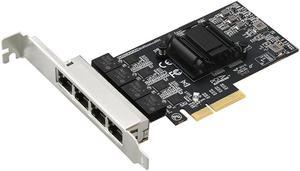 PCIe Network 4 port 2.5G Card  10/100/1000M/2.5G RJ45 Realtek/RT8125B PCI-E LAN GIBABIT Ethernet Network Adapter Card