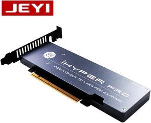 JEYI iHyper-Pro m.2 X16 TO 4X NVME  PCIE3.0 GEN3  RAID CARD PCI-E VROC  M.2X16 M2X16 4XX4