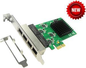 PCI-Express 4 Ports Gigabit Ethernet Controller Card, RTL8111 Chipset, support low profile bracket  PCIE to 10/100/1000Mbps