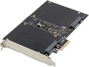 PCI-E X2 To 2.5-inch SATA3.0 RAID controller card SSD HDD 88SE9230 chipset 2 port Sata 3.0 to pcie raid card 6gbps Gen 3