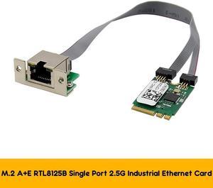 M.2 A+E KEY 2.5G Ethernet LAN Card RTL8125B Industrial Control Network Card PCI Express Network Adapter