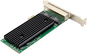 pcie x1 1000m lan 4-Port RJ45  Gigabit Ethernet PCI-Express X14  Server Adapter Network Card 82576 T4 Chipset