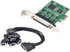 PCI-E to 8 Port RS232 Serial Adapter Serial DB9 Controller Systembase SB16C1058PCI asm1083 Chip 8s 8 ports RS-232 com to pcie