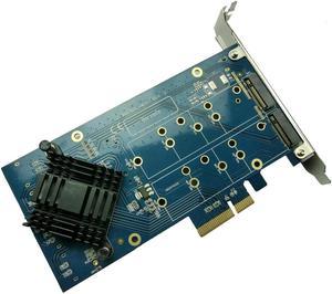 ITGO PCI Express to 4 Ports NGFF M.2 Key-B slot adapter raid card  pcie x4 raid0 raid1