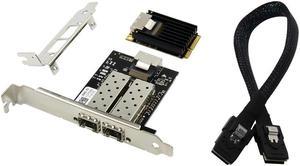 MINI Pci-e to Dual port Gigabit Ethernet Server NIC network card 1000M mini PCIe SFP fiber network card 350AM2 Chipset