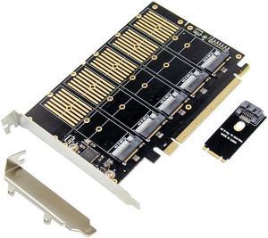 PCI-E X16 M.2 B Key SSD Adapter card PCIE to 5 Port B key NGFF M.2 SSD adapter card JMB585 chipset key b