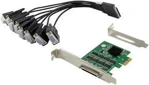 PCI-E to 8 Port RS232 Serial Adapter Multiport Serial DB9 Controller Expansion Card XR 17V358 Chip 8s 8 ports RS-232 com to pcie