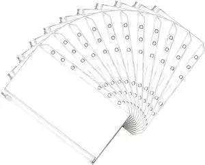 20 Pcs Cash Envelope 6 Holes Budget Binder Pockets Zipper Folders For A6 Notebook Binder Money Saving Binder Accessories