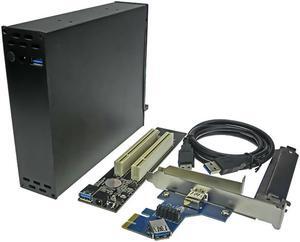 PCI-E To PCI Riser Card Optical Drive HubBay 2 Slot 32bit PCI Dock ENCLOSURE
