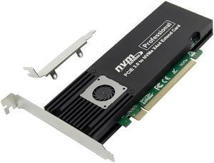 PCIe x16 ASM2824 to 4 port M.2 NVMe SSD Adapter expansion card Quad mkey nvme to pci-e converter