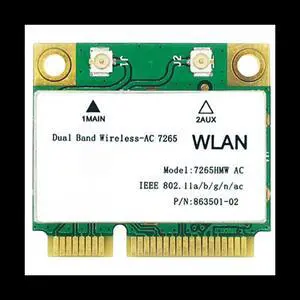 1200M Wireless LAN Dual Band 2.4G 5Ghz Bluetooth 4.2 Gigabit Wireless LAN Adapter for Win7 Win8 Win10 Linux 7265HMW