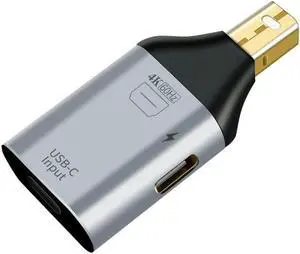 USB C Adapter Type-C Female to HDMI-Compatible DP MiniDP Male Adapter HD Video 4K@60Hz (MINI DP-Compatible Interface)