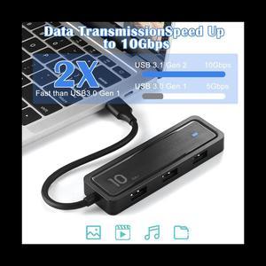 10Gbps Type C to USB 3.2 Adapter Portable Fast Transmission 6 in 1 Reusable Hub Presentation Lecture Converter