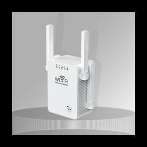 300M Wireless Repeater 2.4G Router Signal Booster Extender 4 Antenna Router Signal Amplifier for Home(US Plug)