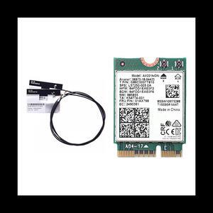 AX201NGW Card with 2XAntenna 2.4 Ghz+5Ghz 6 3000Mbps M.2 CNVio2 Bluetooth 5.1 Adapter for Win10