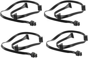 4 Pcs 6 Pin to 3X SATA Driver Power Supply Cable for EVGA Supernova 650 750 850 1000 1600 2000 G2 G3 P2 T2 GS