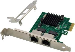 BCM5718 Gigabit Server Network Card PCI Express X1 Dual Port Network Adapter Card Compatible with WOL PXE VLAN