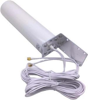 3G 4G LTE External Antenna Outdoor with 5M Dual SlIder CRC9/TS9/SMA Connector for 3G 4G Router Modem